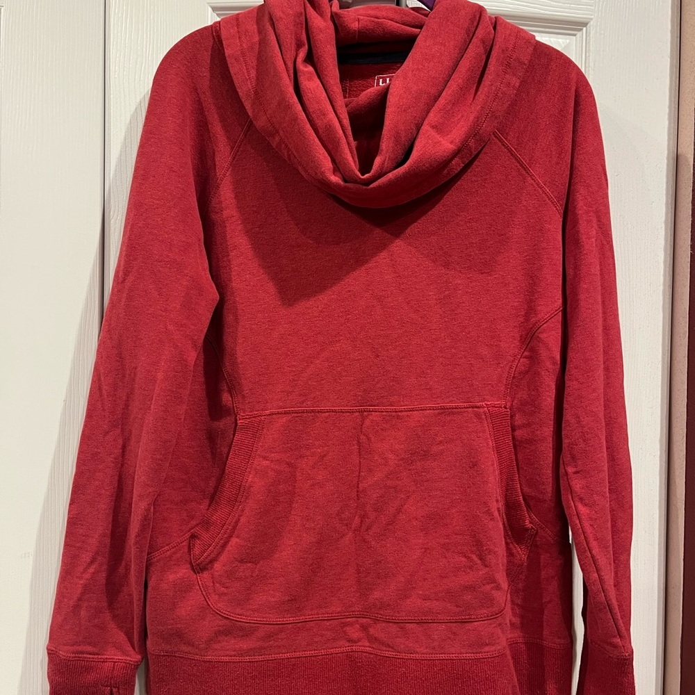 L.L. Bean Red Women's Cowl Neck Sweater